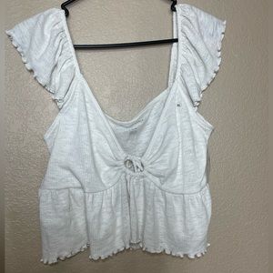 Tank Blouse, with cute flare arms strings